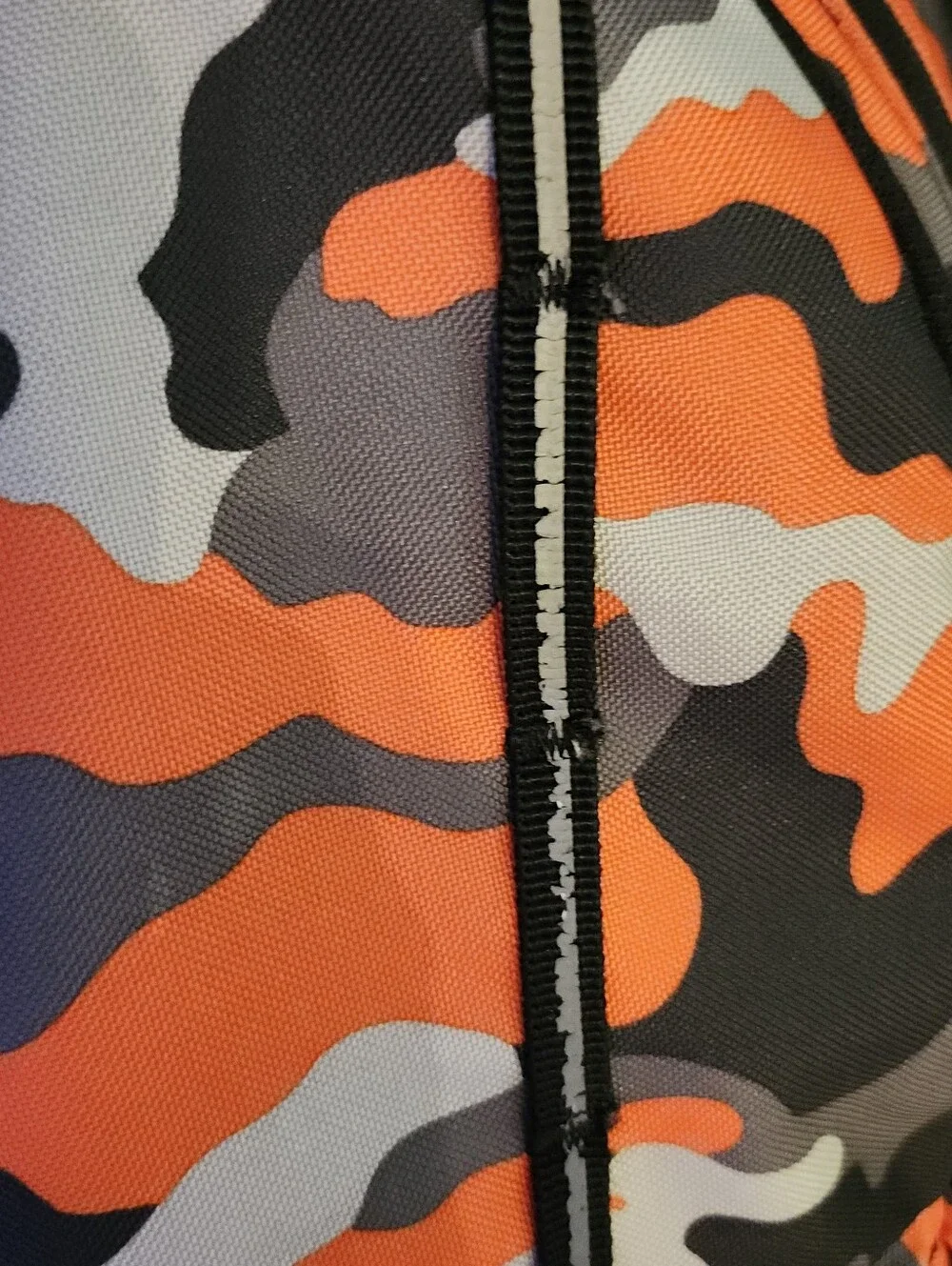 Lands' End Classmate Backpack Orange Camo Medium & Lunchbox Set GUC